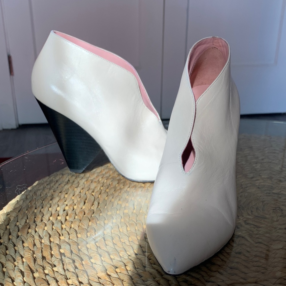PAIGE White Heeled Boots